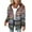 Blue, variant on Womens Oversized Hoodies Coats Color Stripe Long Sleeve Hooded Casual Jacket Drawstring Outerwear with Hood (Brown 2XL)