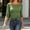 Green, variant on Womens Boat Neck 3/4 Sleeve Tops Stretchy Slim Fit Solid Color Basic Tees Fall Winter Casual Comfortable Pullover Blouses