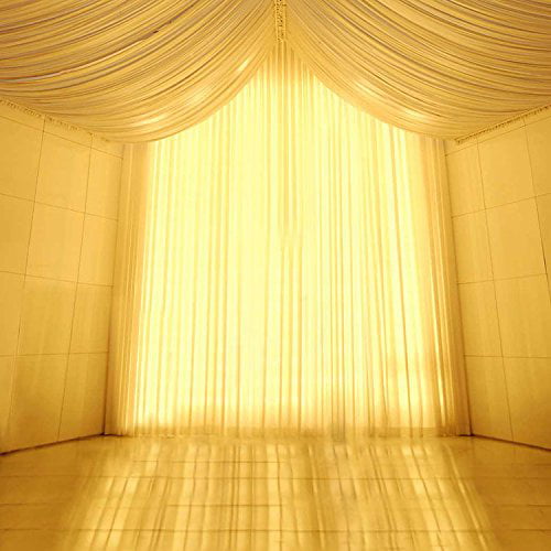 GreenDecor Polyster 5x7ft Wedding Yellow Light Tent Curtain Photography  Studio Backdrop Background 