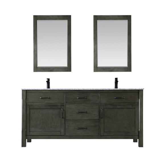 Altair 535072-Ca Maribella 72" Free Standing Double Basin Vanity Set - Rusted Black