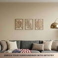 thumbnail image 3 of Modern Wooden Wall Sculptures - Set of 3 - Home Decor Accent - Large Wall Art for Living Room, Bedroom, Office - Easy Installation (Oak, Large - Tree Leaves), 3 of 8