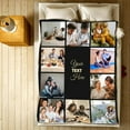thumbnail image 3 of AISENIN Custom Blanket with Photo Text Collage Personalized 10 Photo Throw Blanket Using Your Own Pictures, Custom Christmas New Year Gifts for Mom Dad Family Sisters Friends Kids Couple 60*80inch, 3 of 5