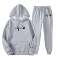thumbnail image 4 of Cute Bow Valentine's Day Sweatsuit Set for Women - Funny Graphic Hoodie & Jogger Tracksuits, 4 of 4