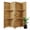 Wood Color, variant on Room Divider with Shelves Folding Privacy Screen, Freestanding Wood Partition Wall for Home Office Bedroom No Assembly Required,White