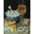 thumbnail image 2 of Georg Flegel 20x24 Black Ornate Framed Double Matted Museum Art Print Titled: Still Life with Bread and Sweetmeats (ca. 1637), 2 of 5