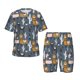thumbnail image 1 of Fotbe Llama and Cactus Pijama Estampada de 2 Piezas para Niños – Ropa de Dormir de Manga Corta Cómoda para Niños y Niñas, Camiseta y Shorts de Algodón-XX-Large, 1 of 6