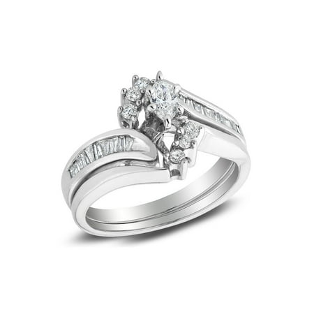 Gem And Harmony 1 2 Carat Ctw G H I1 I2 Marquise Diamond