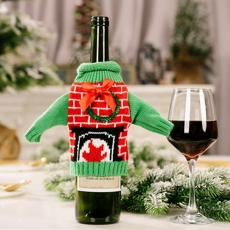 

Christmas Home Christmas Red Bottle Cover Bag Holiday Bottle Covers Gift Decoration