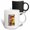 Multicolor, variant on 3drose, Nice Letter E. Grunge Metal Monogram, Industrial Style Color Gift, 11oz Two-tone Black Mug