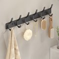 thumbnail image 6 of Over Door Hooks, No Drill Space Saving Hanger, 6 Prong Metal Hook Rack Organizer, Behind Door Storage for Bedroom and Bathroom Clothes, Towels, Coats, 6 of 6
