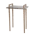 thumbnail image 1 of Mesa Benzara de 22 pulgadas con tapa de piedra de ágata y marco de metal bronce, 1 of 6
