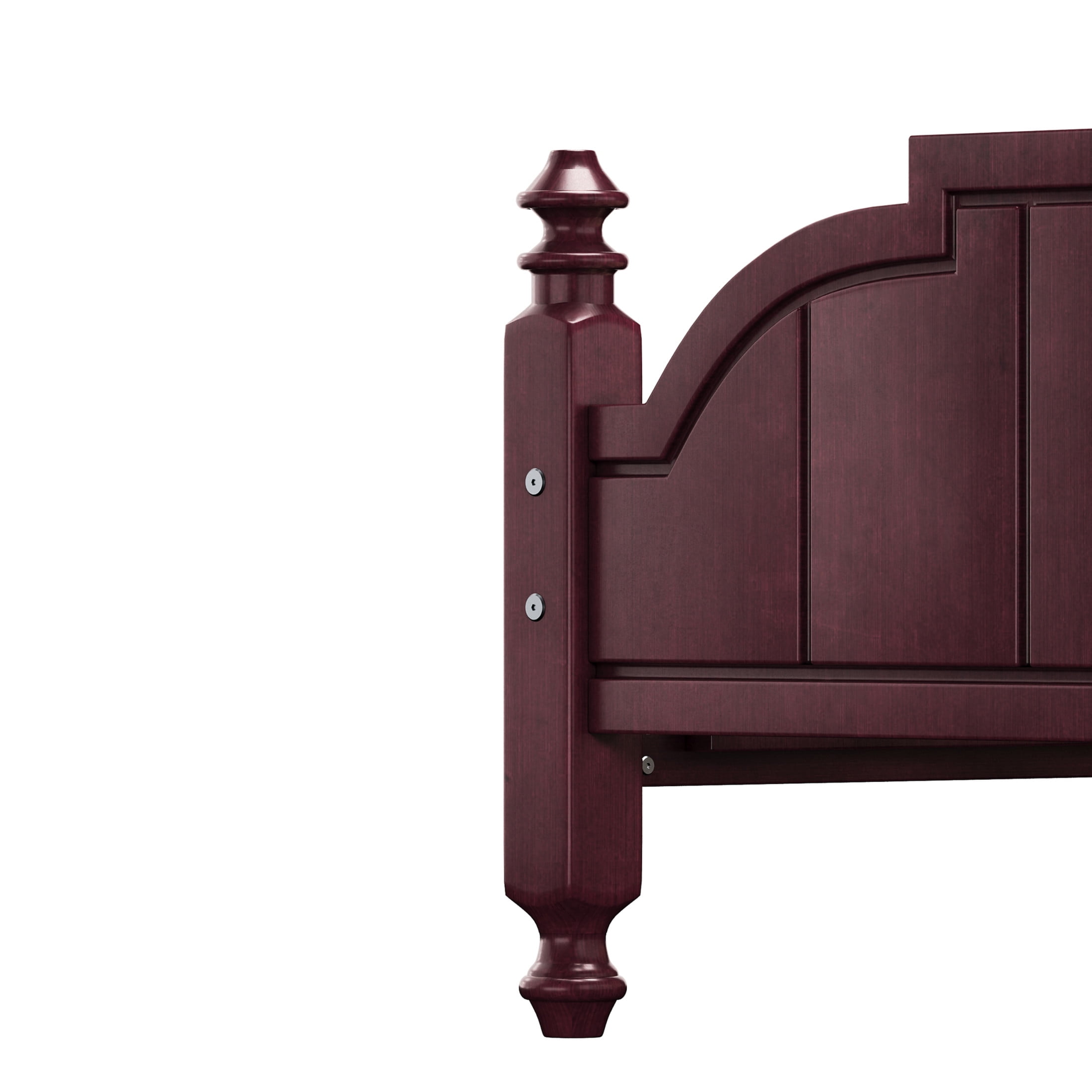 Noble House Full Bed Frame with Headboard, Vintage Wooden Platform Bed with Slat Support, Espresso