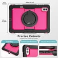 thumbnail image 7 of for Samsung Galaxy Tab S11 Ultra Case 14.6 inch, 360 Rotating Shockproof Cover with Stand, Handle, Shoulder Strap (SM-X930/X936B), Rose Panel, 7 of 7