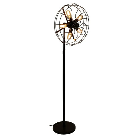 Ls Metal Floor Lamp - Ozzy Vintage Industrial Floor Lamp in Antique by LumiSource