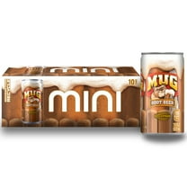 Mug Soda Root Beer Soda Pop, 7.5 fl oz, 10 Pack Mini Cans