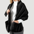 thumbnail image 5 of TYGHBN Soft Cozy Wrap Shawl with Large Front Pockets – Warm Blanket Scarf for Women Scarf for Women Winter Washable 1920s Shawl Womens Blanket Wrap Tie Back Top Scarf Sweater Scarf Wrap Hooded Cloak, 5 of 5