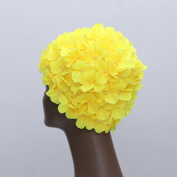FUTUREORYY Water Caps Swimming Yellow Nylon 1Set 15 * 10 * 0.5 Cm