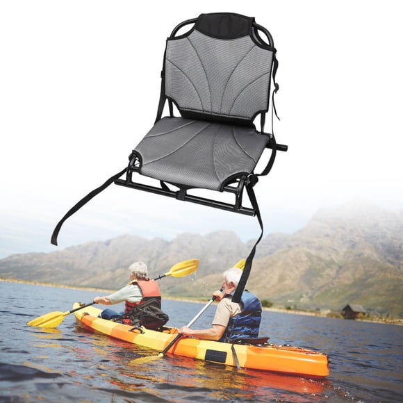 Almohadilla de asiento kayak plegable con soporte trasero asiento de pesca premium silla al aire libre para remo de paleta inflable