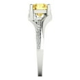 thumbnail image 3 of Solitaire with Accents Engagement Ring for Women - 1.71ct Natural Citrine in 14K White Gold Promise Ring, 3 of 6