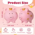 thumbnail image 3 of MKLZ Large Piggy Bank for Kids, Girls Unbreakable Plastic Coin Bank, Cute Pink Saving Money Bank, 3 of 7