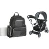 Graco Gotham Backpack Diaper Bag and 2 Click Stand & Ride Double Stroller Bundle