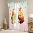 thumbnail image 3 of Erosebridal Cartoon Capybara Eat Ramen Curtains Pack of 2 (42x84 Each) For Kids,Spring Flowers Sakura Curtains Blackout For Boys Girls,Ultra Soft Home Decor, 3 of 6