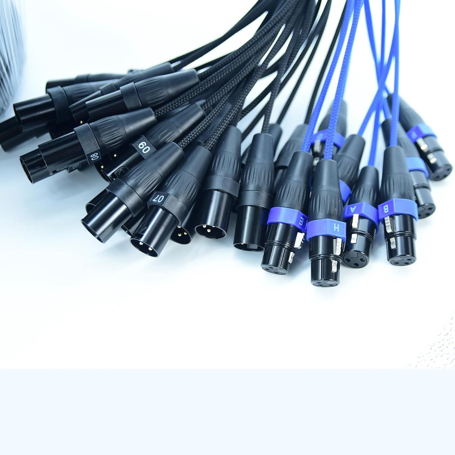 Arklove 24 Send Female 8 Return Male 32-Channel Low Profil XLR 1/4" TRS Send Sub Combo Splitter Snake Cable