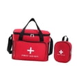 thumbnail image 2 of MERIGLARE Empty First Aid Bag Adjustable Shoulder Strap Oxford Cloth Emergency Kit Bag Red, 2 of 9