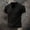 T7-Black, variant on Men's Casual Cotton Linen Shirts V Neck Short Sleeve Soft Raw Edge T-Shirt Summer Trendy Beach Vacation Street Tee,Red 2XL