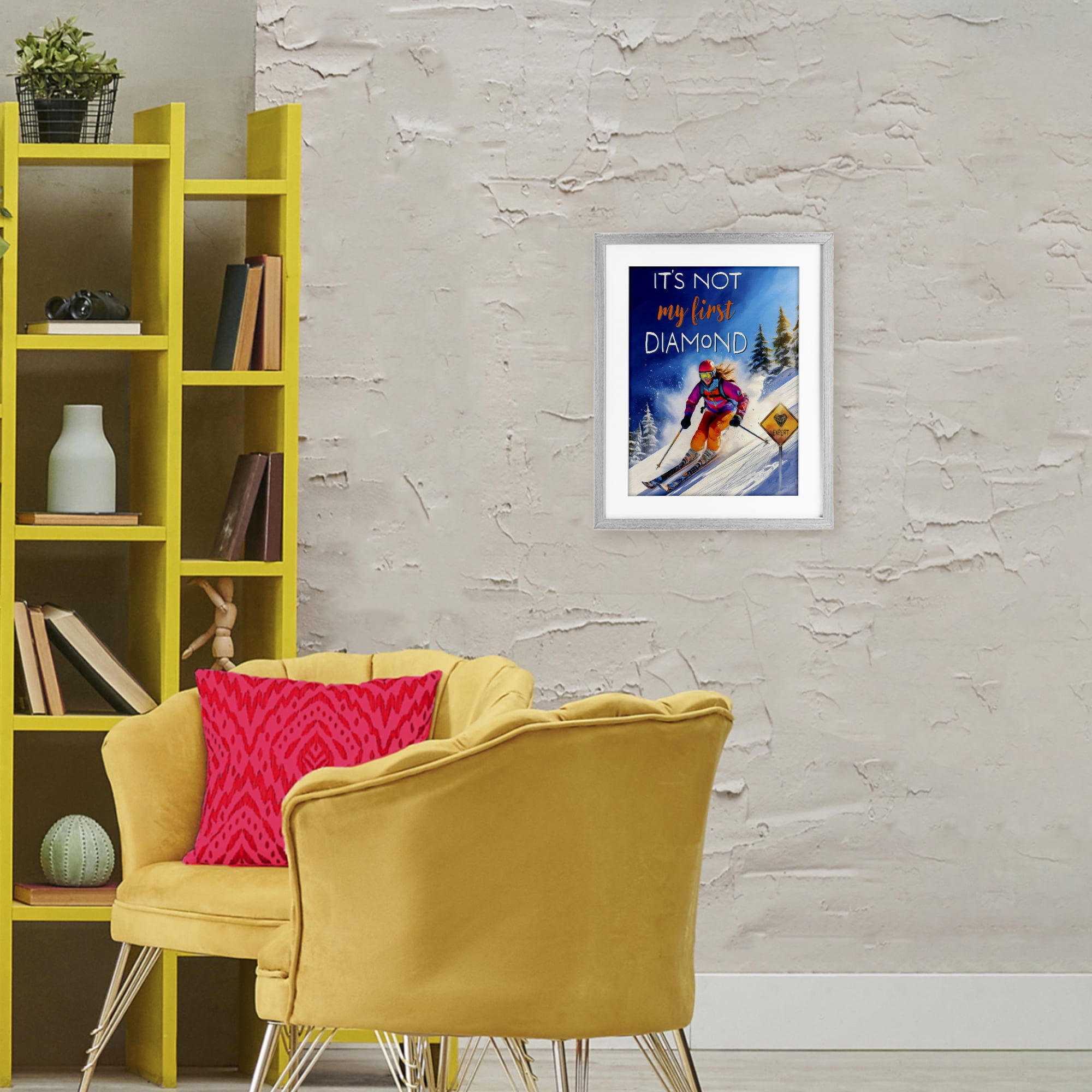 Stupell Industries Not My First Diamond Gray Framed Print Under Glass, design by Grotto Studios