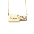 thumbnail image 1 of Flowers s Owls Hand Painting Drawing Letter Envelope Necklace Pendant Jewelry, 1 of 3
