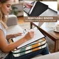thumbnail image 5 of Haosy Accordion File Organizer Zipper Binder 500 Sheet 6-Tab Expanding File Folder Multi-Pocket 1.2 Inch 3 Ring Orange Green on Cream Squares, 5 of 7