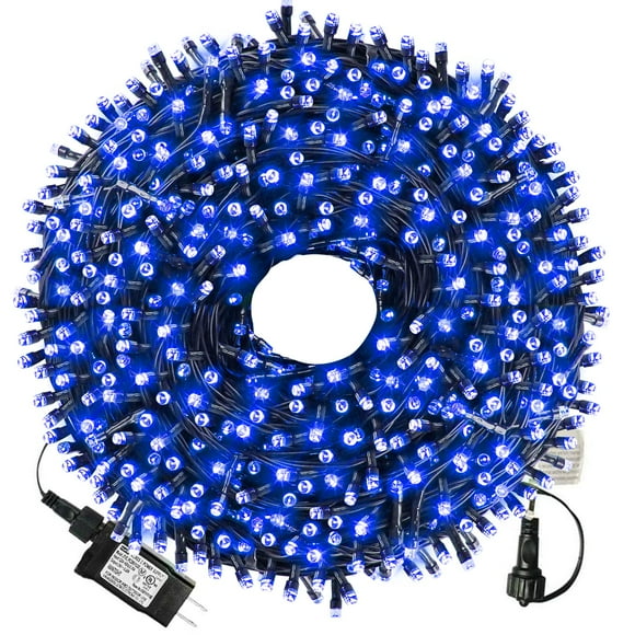 Cadena de luces navideñas XTF2015, 105 pies, 300 LED, azul