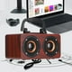 thumbnail image 5 of Radio FM portátil con conectividad inalámbrica y USB, altavoz Bluetooth de madera roja retro apto para exteriores, 5 of 8