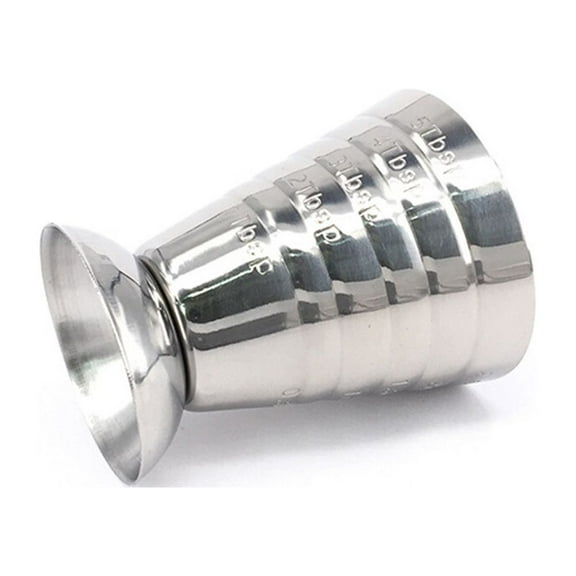 MLINS 1Pack Measuring Jigger Tapered Silver Stainless Steel for Adults in Mixology and Cooking