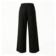 thumbnail image 7 of Tsivenald Womens Linen Wide Leg Pants Elastic Drawstring Waist Lightweight Breathable Summer Beach Casual Trousers, 7 of 7