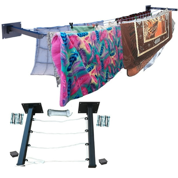 Tendedero Plegable ONE SUPER PRACTIC para Ropa y Cobijas pesadas Color Negro Modelo Plus