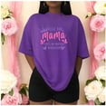 thumbnail image 3 of Playera Blusa Mujer De Feliz Día Mamá Eres Mi Mayor Bendición Regalo Día de las Madres Moda Casual Color Morado Talla Mediana Marca Emil SaEs, 3 of 4