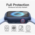 thumbnail image 5 of Case with Screen Protector Compatible with Apple Watch Series 8 7 45mm, Overall Protective Cover, Built-in Tempered Glass Film High Sensitivity, 2 Pack (Blue), 5 of 5