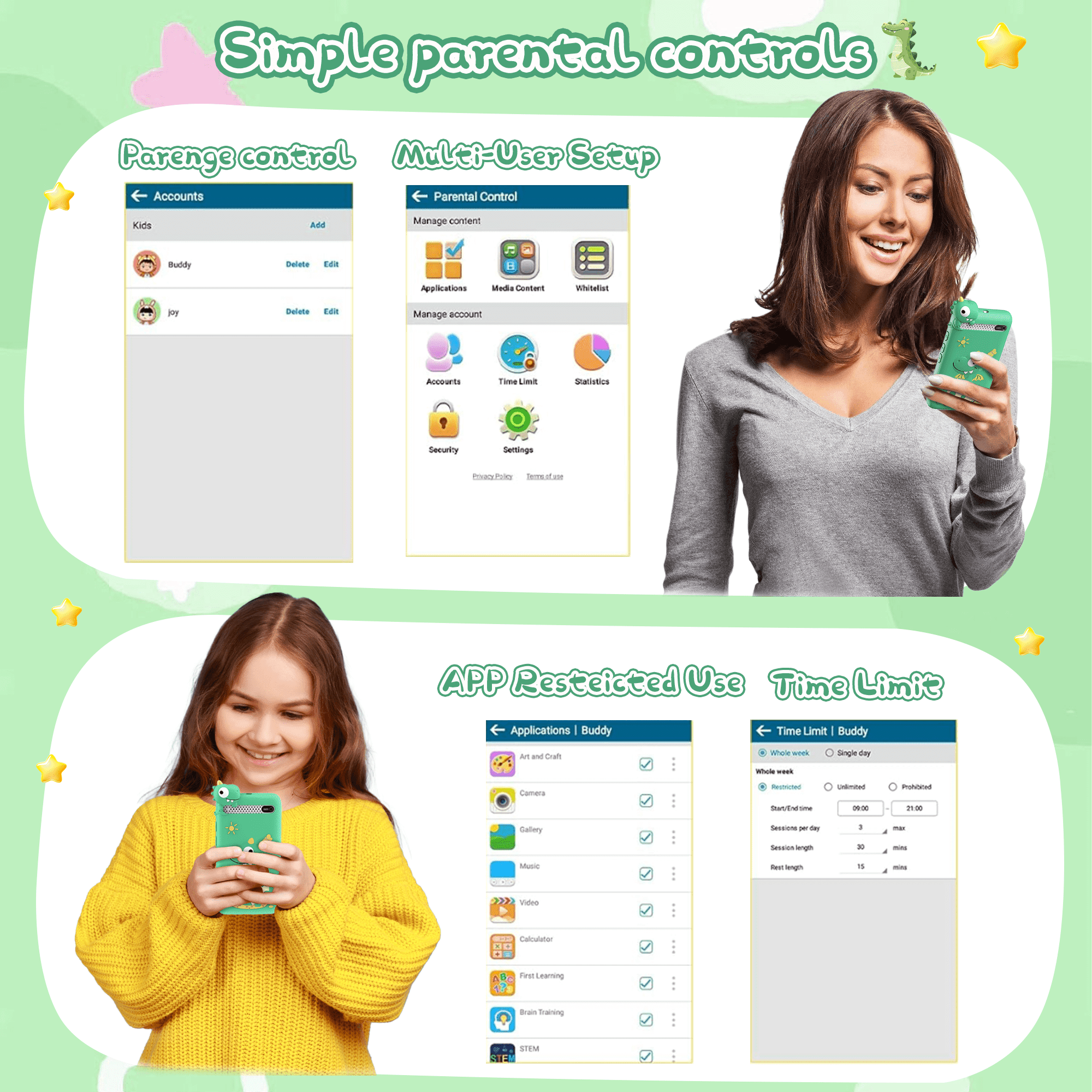 Kids Smart Phone Gifts for Boys and Girls, 3.97" Touchscreen Kids Toy Phone, Kids Cell Phone with 210+ Learning Games and 190+ Drawing, Toys for Birthday Christmas and Back-to-School Gifts