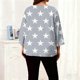 thumbnail image 5 of TaTaai Plus Size Gradient Print T-Shirt, Women's Long Sleeve Round Neck Top, Casual Loose Fit Blouse, Soft Home Wear, All Seasons Daily Attire Gift, 5 of 6