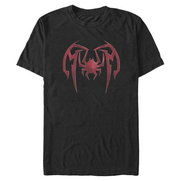 Men's Marvel Spider-Man: Miles Morales Mask Pattern  Graphic Tee Black Large