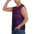 thumbnail image 3 of Fotbe Black Dark Blue Purple Men's Camiseta sin Mangas Estampada para Hombres, Playera Casual para Gimnasio, Entrenamiento, Playa-XX-Large, 3 of 7