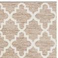 thumbnail image 5 of SAFAVIEH Montauk Crispian Geometric Quatrefoils Cotton Area Rug, Beige/Ivory, 6' x 6' Square, 5 of 6