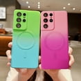thumbnail image 3 of Gradient Magnetic for Samsung Galaxy S21 Ultra 5G Phone Case, Compatible with MagSafe, Upgraded Camera Lens Film Protection Shockproof Matte Cases for Galaxy S21 Ultra 6.8" (Pink Rose), 3 of 11