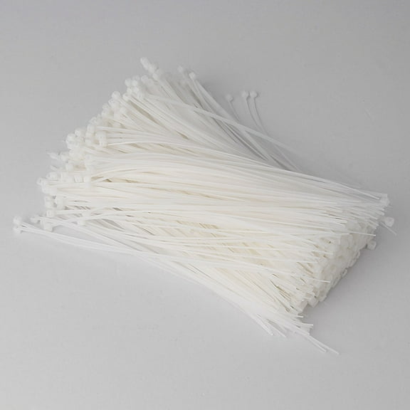 GZYF 1000PCS 8 Inch Self Locking Nylon Cable Zip Ties Cord Wire Wraps Ties White
