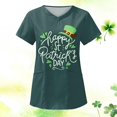 thumbnail image 1 of Hauts d'Été Grande Taille pour Femmes Mode Habillée Manches Courtes Col en V Uniforme de Travail Blouse à Poche Imprimée T-Shirt Col en V Femmes en Liquidation, 1 of 3