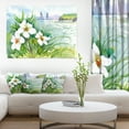 thumbnail image 1 of Blooming Flowers on Summer River - Landscape Artwork Canvas, 1 of 3