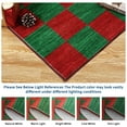 thumbnail image 3 of HOMERRY Xmas Rug Plaid Home Decor Carpet Indoor Modern Washable Non-slip Area Rug for Living Room 4' x 6' Green/Red, 3 of 5