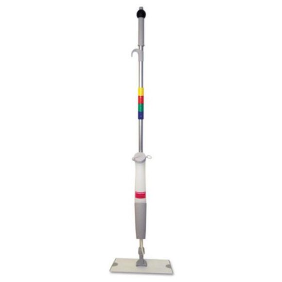 Boardwalk BWMS16MFM Bucketless Microfiber Mop System 5 x 18 Head 59-Inch Handle Blue/Gray (BWKBWMS16MFM)